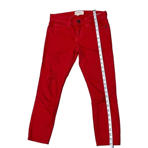 Current Elliot The Stiletto Victory Red Crop Jeans Size 0 - Picture 9 of 11